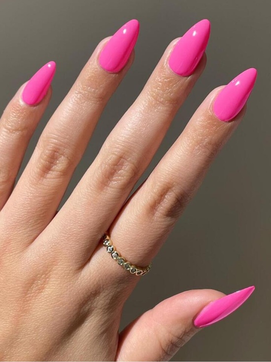 Other - Hot Pink Almond Press On Nails
